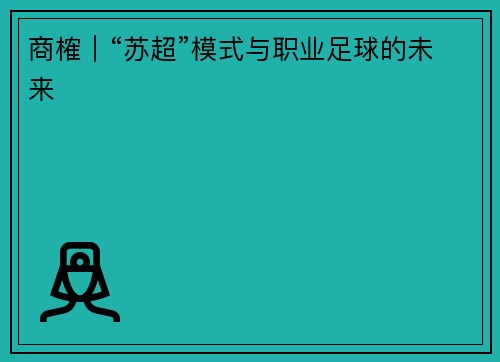 商榷｜“苏超”模式与职业足球的未来