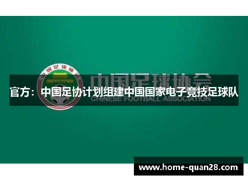 官方：中国足协计划组建中国国家电子竞技足球队